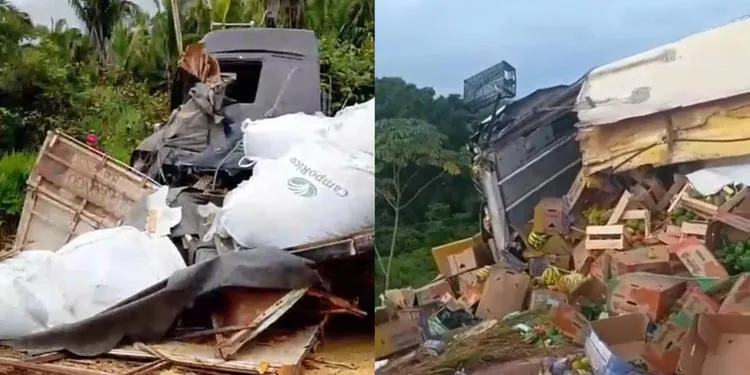 Dois acidentes gravíssimos com caminhões são registrados em rodovias federais no Pará