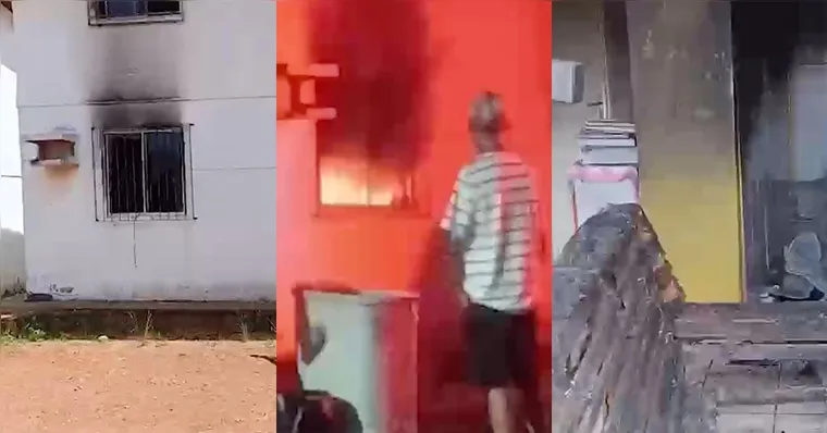 Fogo assustou moradores e destruiu parcialmente o apartamento | Reprodução