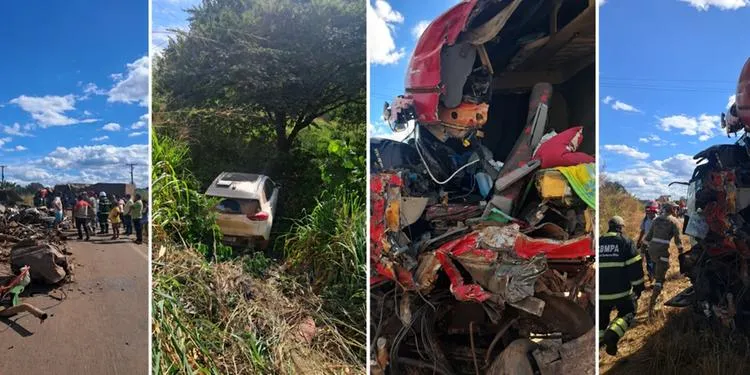 Colisão entre carretas deixa feridos e vítimas presas às ferragens na BR-155, em Xinguara. (Reprodução)