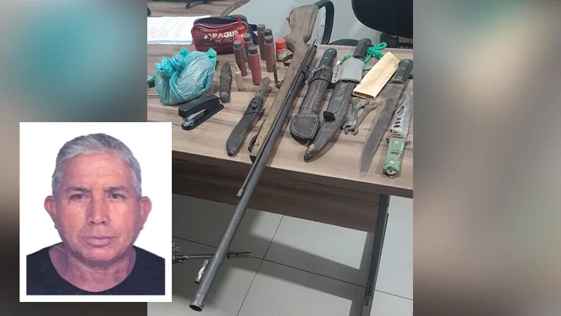 Antônio Gomes chegou a disparar um tiro e ferir um policial na perna/ Imagens: Divulgação