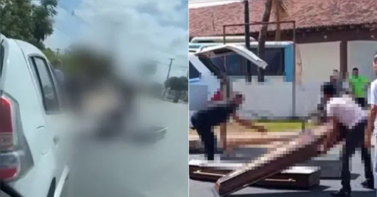 Após incidente, corpo seguiu para o sepultamento. | Reprodução/Redes sociais